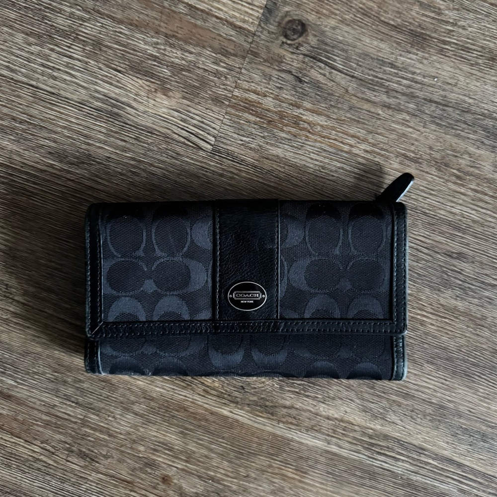 Coach Black Signature Wallet